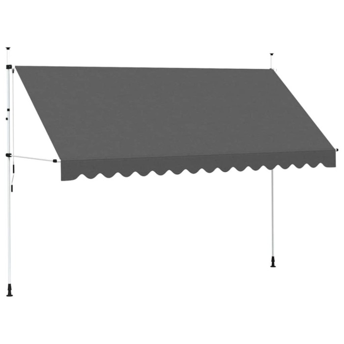 vidaXL Copertină retractabilă manual, antracit, 400 cm 143692