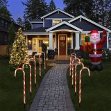Cumpara ieftin Set 5 Decoratiuni Craciun Luminoase Solare Acadele Exterior, Alb Cald, 40cm, Intermitent, Panou Solar, LED