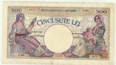 * Bancnota 500 lei 1938 foto