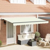 vidaXL Cortina Retractabilă Crem 350 x 200 cm țesătură 3329630