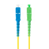 Cablu retea fibra optica cu lungime 2 m si conectori SC APC-SC UPC, Lanberg Z43069, SM, SIMPLEX 3.0MM G657A1 LSZH, galben