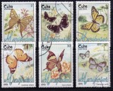 Serie completă de 6 timbre tematice &bdquo;Fluturi (Mariposas)&rdquo; &ndash; Cuba &ndash; 1991