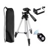 Trepied foto universal 133 cm ,filet 1 4 cu suport de telefon si telecomanda bluetooth - Gri, Iso