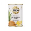 Ananas Bucati in Suc de Ananas Eco Biona, 400g, Bio, Conserva de Ananas
