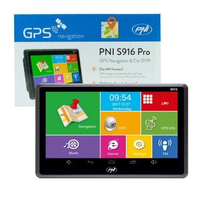 Resigilat : Sistem de navigatie GPS + DVR PNI S916 PRO ecran 7 inch cu Android 6.0 foto