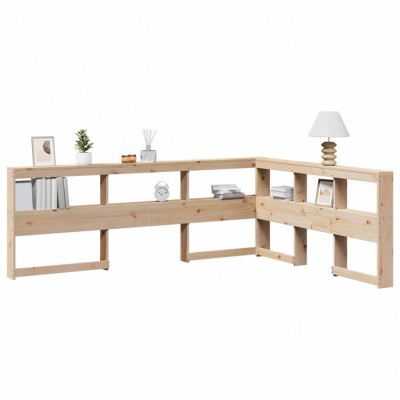 vidaXL Bibliotecă tăblie &amp;icirc;n formă de L, 140 cm, lemn masiv de pin 859265 foto