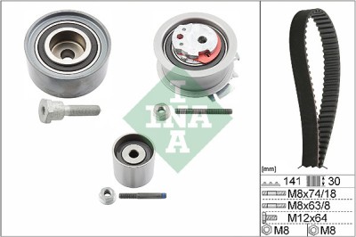 INA 530 0463 10 Set curea de distributie foto