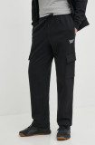 Reebok pantaloni de trening Identity culoarea negru, neted, 100202881