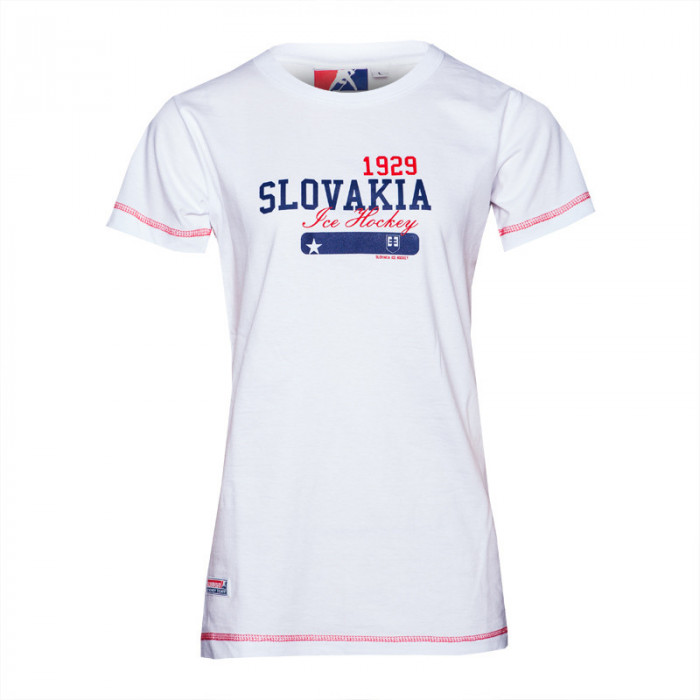 Echipa națională de hochei tricou de dama Slovakia Stars white - L