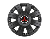 Cumpara ieftin Set 4 capace roti Cosmos Negru R15, pentru gama auto Mitsubishi, Autohelix MSA