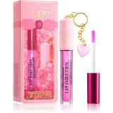 Too Faced Charmed Life Lip Gloss &amp; Key Chain luciu de buze rezistent și extra volum culoare Haute Pink 4 g