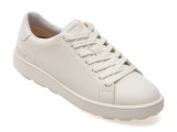Pantofi sport GEOX albi, D45WEB, din piele naturala
