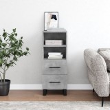 vidaXL Servantă, gri beton, 34,5x34x90 cm, lemn compozit