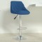 vidaXL Scaun de bar, albastru, catifea