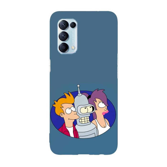 Husa compatibila cu Oppo A74 5G, Viceversa, model Futurama characters, Silicon, TPU