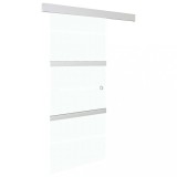 Ușă glisantă cu opritor silențios 76x205 cm sticlă ESG/aluminiu