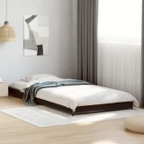 VidaXL Cadru de pat, negru, 75x190 cm, lemn prelucrat și metal