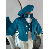 Cumpara ieftin Costum botez 5 piese, verde albastru - DPH329