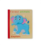 Carte 6 Puzzle-uri din lemn &ndash; Animalele Padurii, limba Engleza, 3 ani+