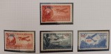 Romania 1952 - Aviatie valori mari cu supratipar MNH