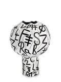 Cumpara ieftin Vaza flori sticla alba metal negru Raini &Oslash;31x43h