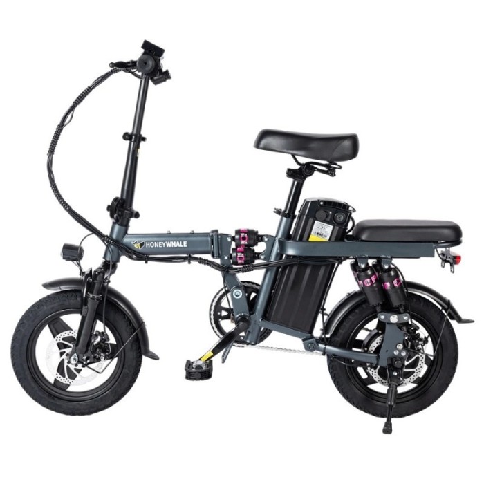HONEYWHALE S6 Pro-S 250W 48V 15AH 14inch Bicicletă electrică pliabilă, 55KM, gri