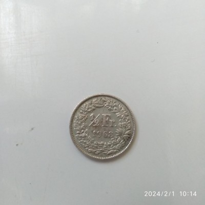 -Y- MONEDA ELVETIA 1/2 FRANC 1963 ( ARG ) foto