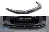 Spoiler Maxton Design versiunea 1 potrivit pentru bara frontala a Nissan GTR R35 2016-2022, lac negru Performance AutoTuning