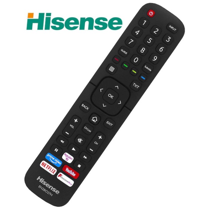 Telecomanda pentru LCD, Hisense, EN2BO27H, H43B7500, H50B7500, H55B7500, H65B7500, H50B7100, Youtube, Netflix, Boc, neagra