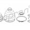 Kit cap planetara SKODA OCTAVIA II (1Z3) (2004 - 2013) TOPRAN 110 804