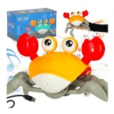 Crab interactiv pentru copii cu miscare si sunet rosu