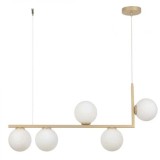 Lustra cu Glob alb Moderna E27x5- Design elegant
