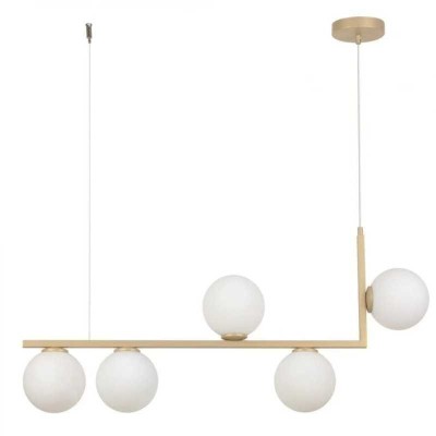 Lustra cu Glob alb Moderna E27x5- Design elegant foto