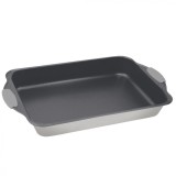 Cumpara ieftin Tava cuptor Berlinger Haus Aspen, 40.5x25.5cm, antiaderenta titan, otel carbon, gri, termorezistenta, detasabila