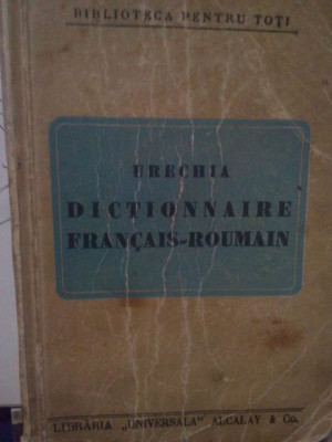 Urechia - Dictionnaire francais-roumain foto