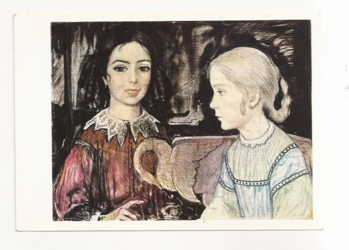 FA96 -Carte Postala- RUSIA - I. Glazunov, Princess Katya and Netochka, necirculata 1971