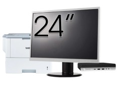 Pachet Calculator Second Hand HP ProDesk 600 G3 Mini PC, Intel Core i5-6500T 2.50GHz, 8GB DDR4, 512GB SSD + Monitor 24&amp;quot; &amp; Imprimanta Brother HL-L