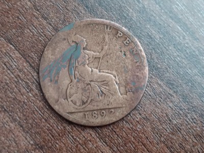 C50 - Moneda foarte veche - Anglia - one penny - 1892 foto