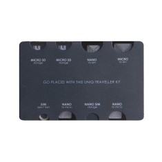 Organizator SIM / Card Memorie UNIQ Traveller, 7in1, Gri, Bilster