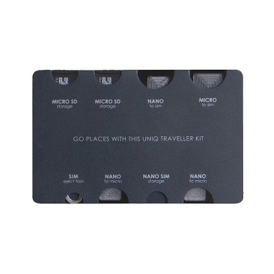 Organizator SIM / Card Memorie UNIQ Traveller, 7in1, Gri, Bilster foto