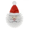 Jucărie Crăciun C&acirc;ini, Minge Transparentă, Plus Moș Crăciun, 9 cm, Oem