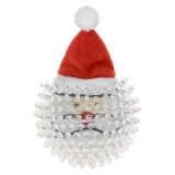 Jucărie Crăciun C&acirc;ini, Minge Transparentă, Plus Moș Crăciun, 9 cm, Oem