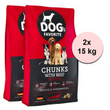 Dogs Favorite Chunks with Beef 2 x 15 kg, HAPPY DOG