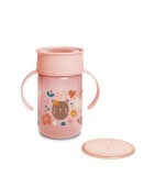 Cană antrenament 360&deg;, 340 ml, roz, forest, suavinex