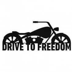 Decoratiune metalica de perete Krodesign Drive to Freedom KRO-1118, lungime 80 cm, negru, grosime 1.5 mm