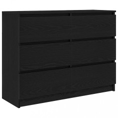 Bufeta Stejar negru 100x35x76 cm Lemn prelucrat foto