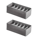 Organizator sertar Amazon Basics, set 2 bucati, compartimentat, material