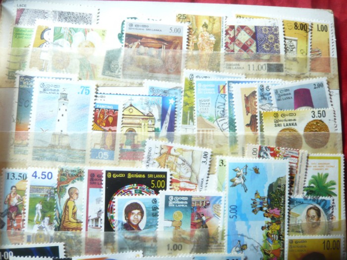 Lot 73 Timbre Sri-Lanka , stampilate