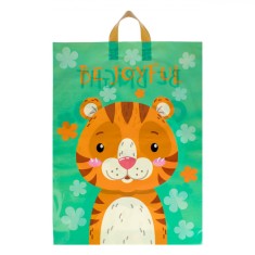 Pungă Cadou, Model Animale, Multicolor, 50x10.5x70cm, M&acirc;nere Scurte Maro