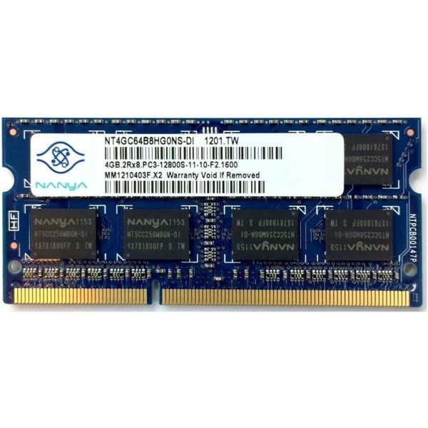 Memorie Laptop DDR3 Nanya 4gb 2Rx8 PC3-12800S-11-10-F2